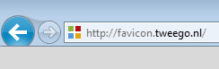 Favicon in tabblad van de browser