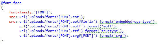 Complexe css3 fontface code.