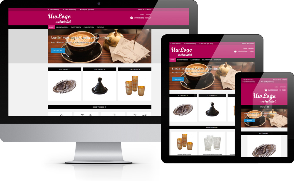 Responsive webshop ontwerpen