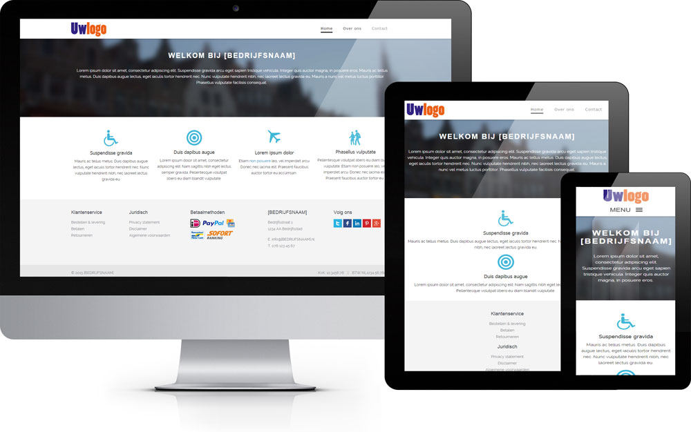 Responsive website template