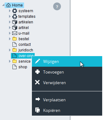 Pagina wijzigen om extern javascript bestand toe te voegen.