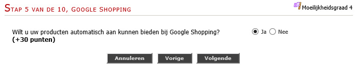 Google Shopping activeren in een TweeGo webshop.