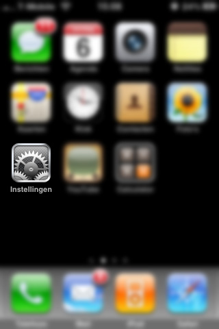 Instellingen op de iPhone