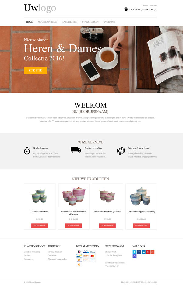 Responsive webshop template "Lumen"