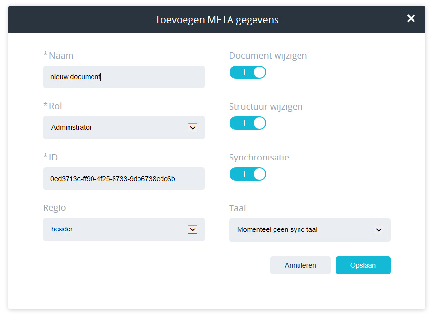 Document toevoegen via beheer in het CMS.