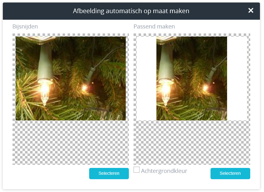 Twee manieren om een afbeelding automatisch op maat te maken