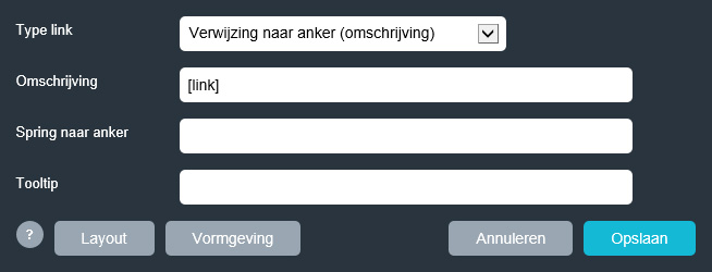 Verwijzing naar een anker aanmaken.