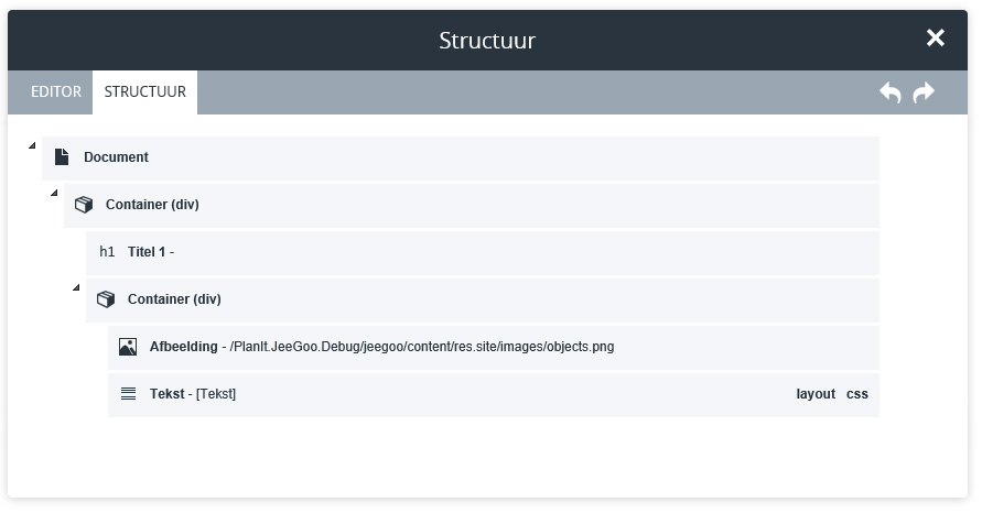 De structuur van een html document.