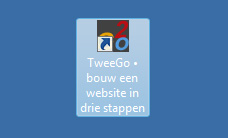 Favicon zichtbaar in snelkoppeling op bureaublad.