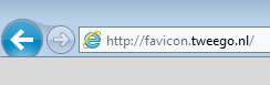 Tabblad van website zonder Favicon.ico